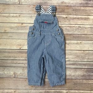 Baby Boden Striped Overalls